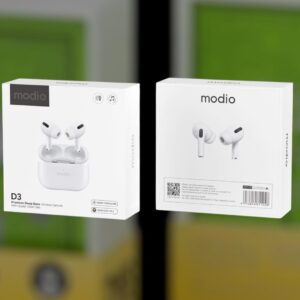 Modio ME17 Wireless Bluetooth Earbuds Pro – Premium Sound, Long Battery Life, and Seamless Connectivity for Android & iPhone (White)"