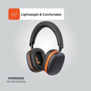 Porodo Soundtec Vibe Wireless Headphone, 36 Hours Playtime, 300mAh Battery, Immersive