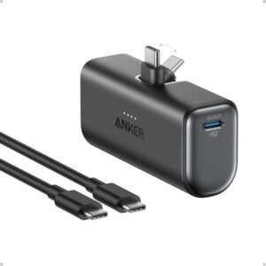 Anker iPhone 17 Portable Charger, Nano Power Bank with Built-in USB C Connector, 5,000mAh