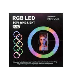 Desktop LED Ring Light with Adjustable Small Tripod Stand and Phone Holder