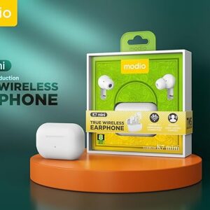 Modio True Wireless Earphone K7 Mini White Original Long Lasting Comport andriod/Iso