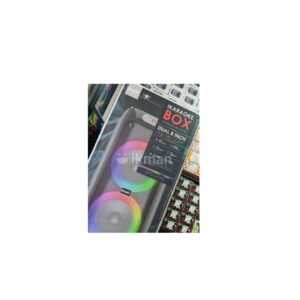 Dual 8 Inch Karaoke Speaker System with RGB Lights Wireless Rechargeable