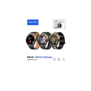 HainoTeko RW-68 WATCH Ultimate Smart Watch with AMOLED Display Bluetooth Calling GPS Map Display and 3 Pair Straps Black